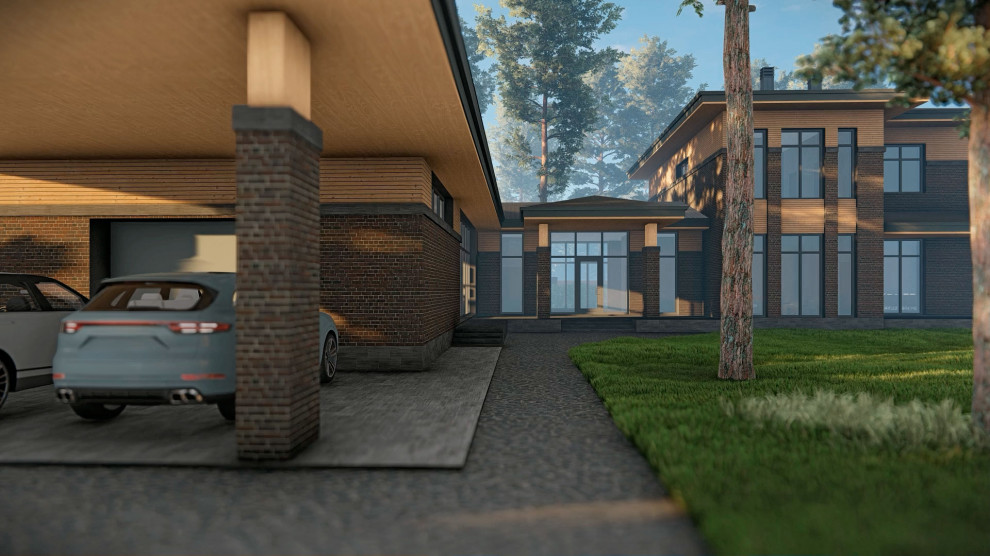 Коттедж с бассейном в Охтинском Парке