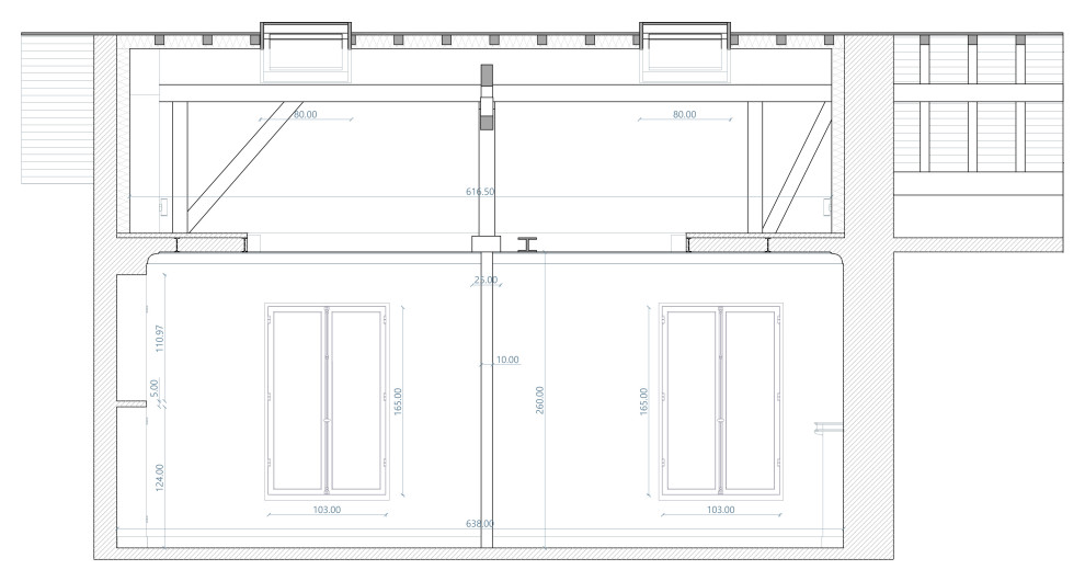 Projet - Coupe longitudinale BB'