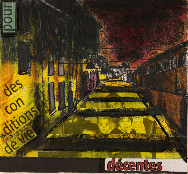 POUR DES CONDITIONS DE VIE DECENTES contemporain-tableau-d-art