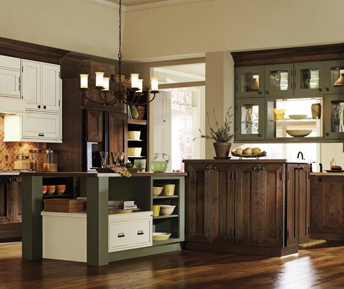 Mountain style kitchen photo in Denver