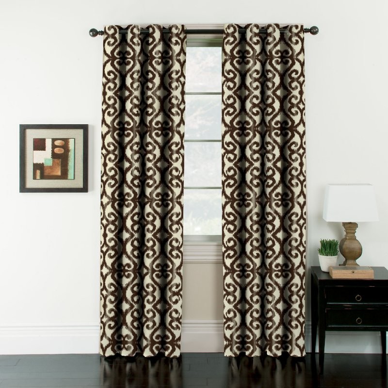 Window Accents Taylor Chenille Ikat Jacquard Grommet Panel Pair - 29-41358CHO