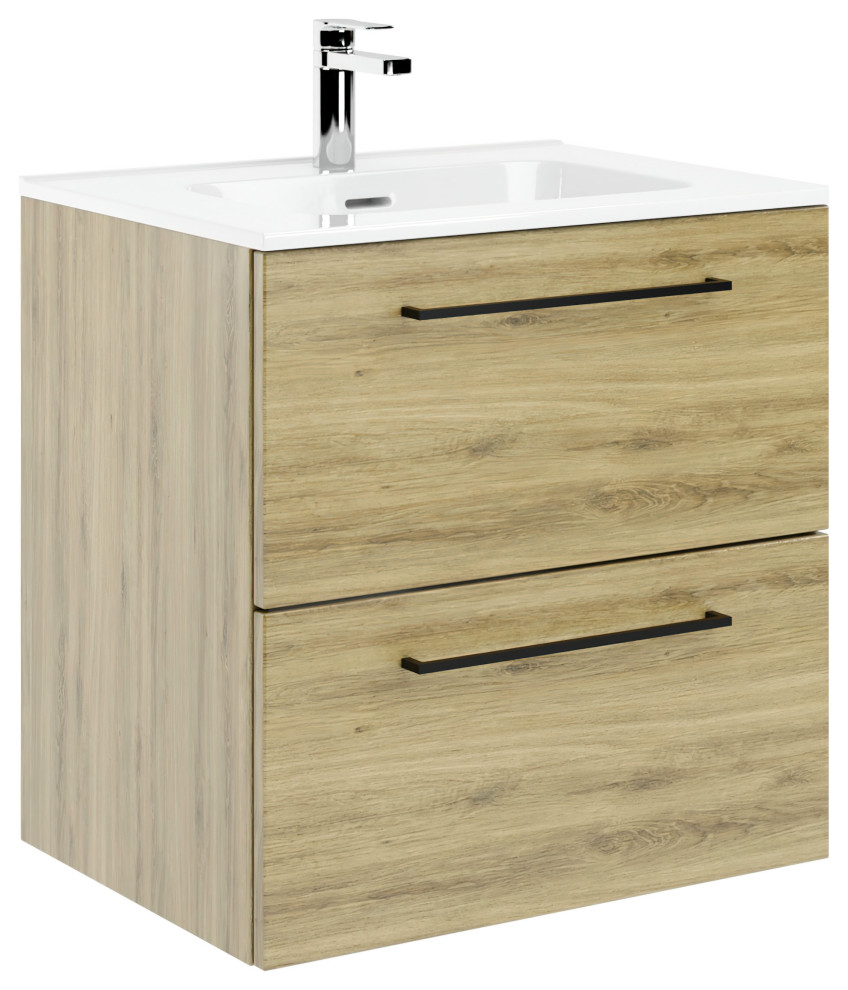 Dakota Bathroom Vanity and Sink, 24" Ginger and sink Modern