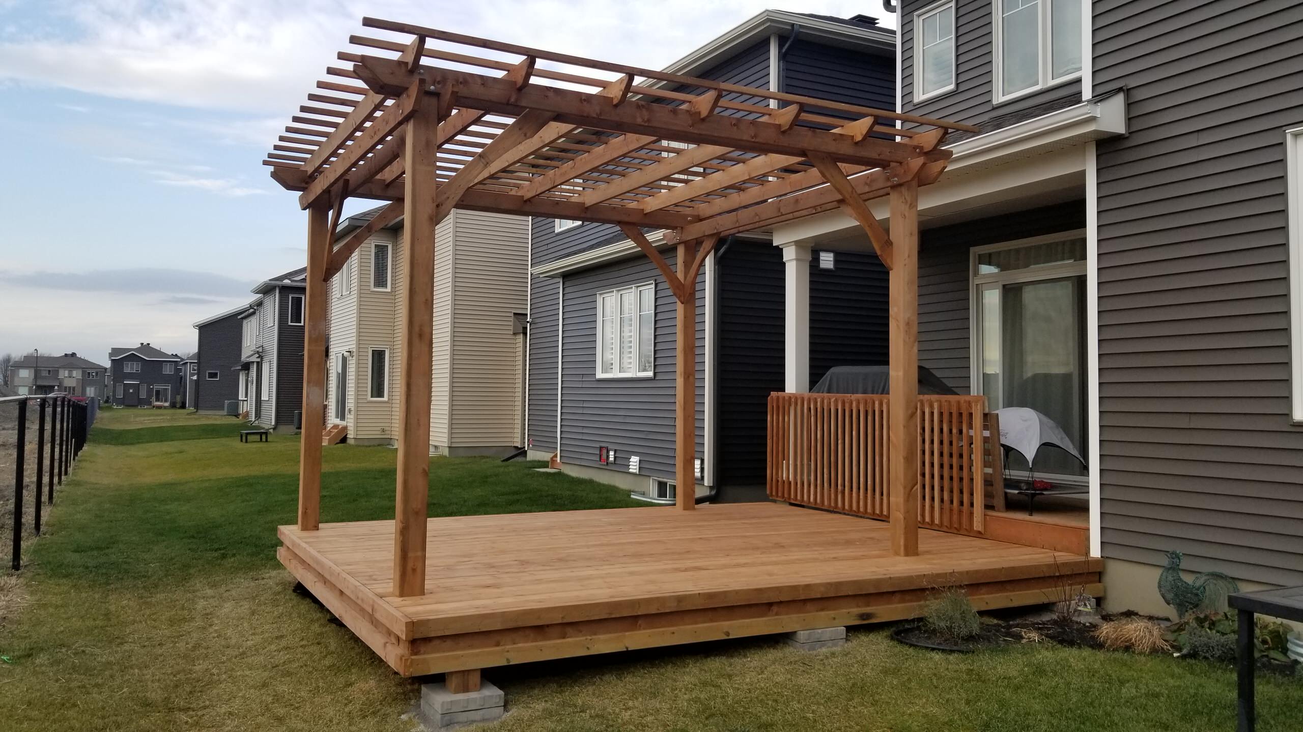 13 X 16 Wood Deck And 10 12, Deck And Landscaping Ottawa Il