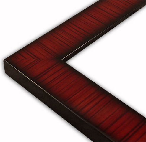 Flat Striped Mahogany, Lacquer Picture Frame, Solid Wood, 14"x18"