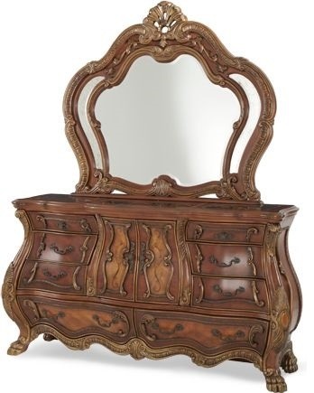 Chateau Beauvais Dresser With Mirror in Brown