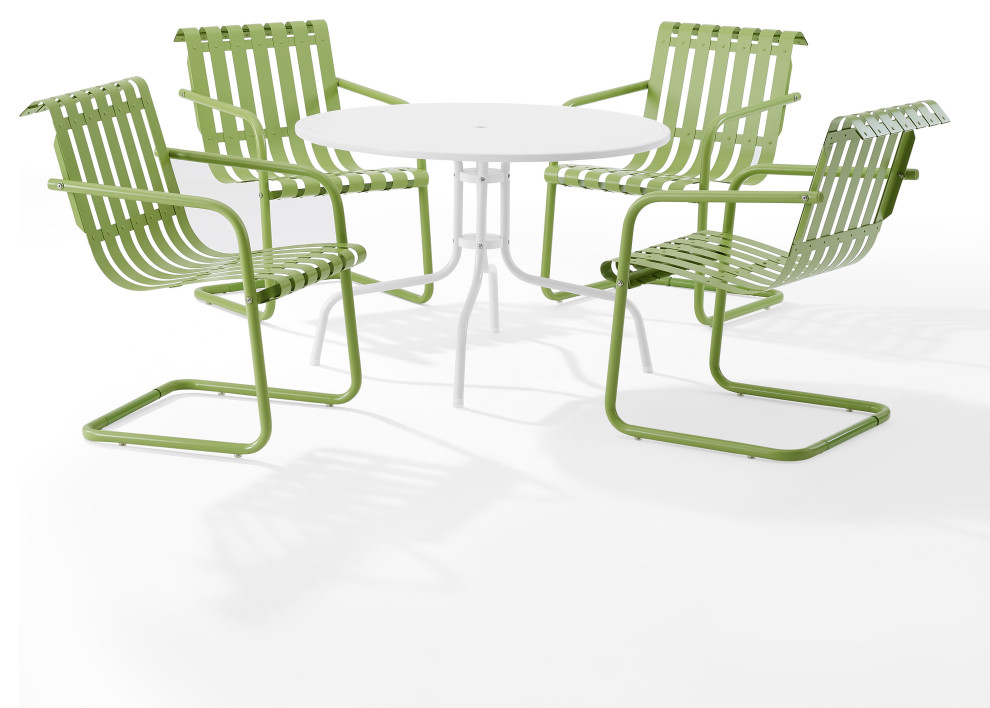 Gracie 5Pc Outdoor Metal Dining Set Contemporary Outdoor Dining Sets by Pot Racks Plus Houzz