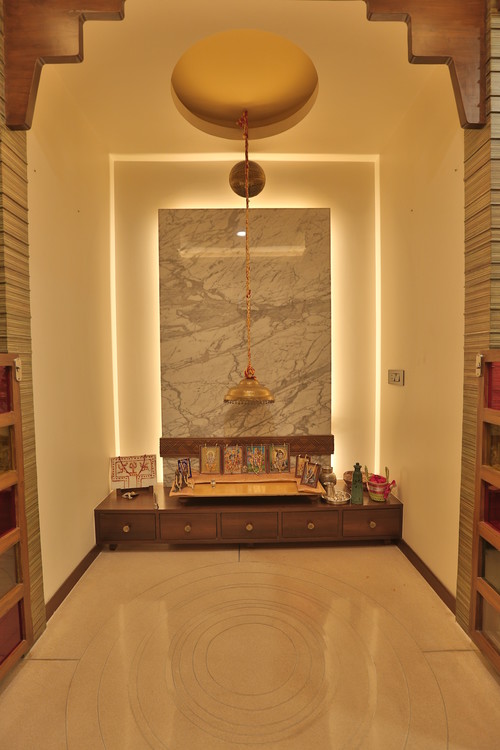 12 Striking Puja Room Wall Ceiling Designs