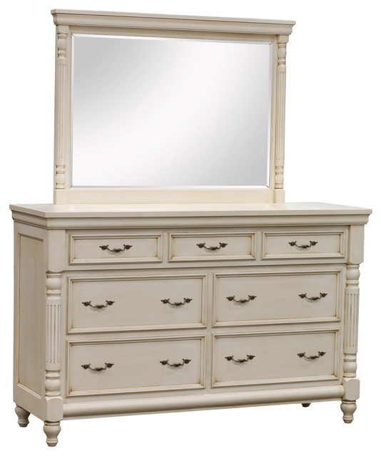 Savannah 7 Drawer Dresser With Mirror Traditional Dressers