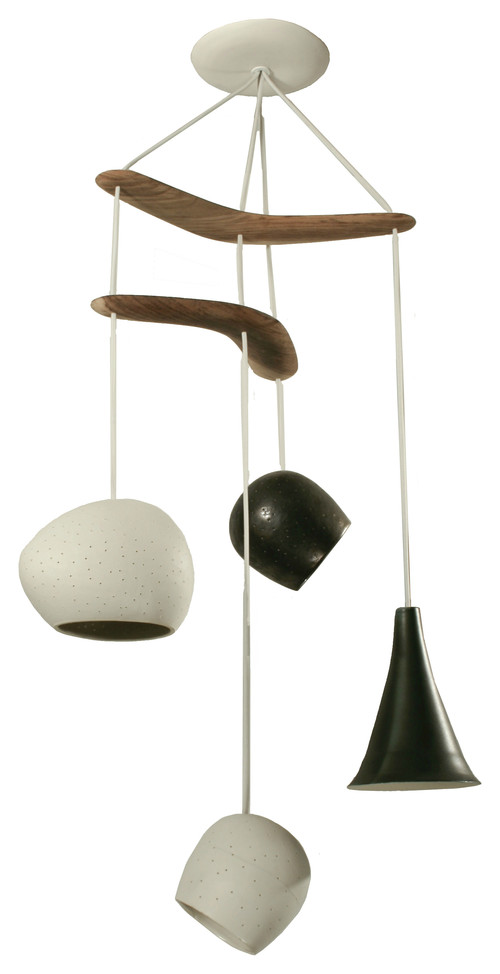 Clay 4-Light Boomerang Pendant Chandelier
