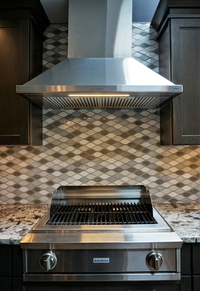 Example of a transitional home design design in New York
