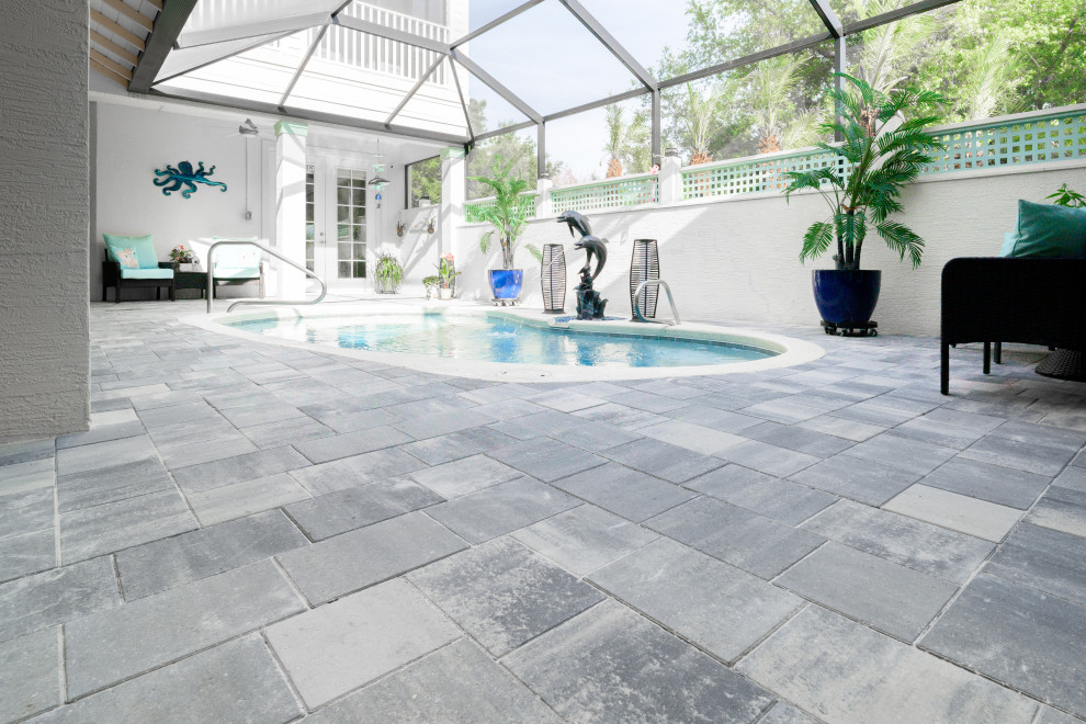 Travertine Pavers Pool Deck
