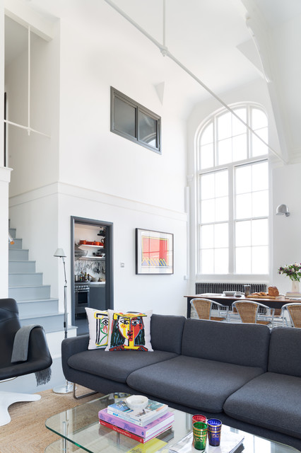 loft apartment London scandinavian-living-room