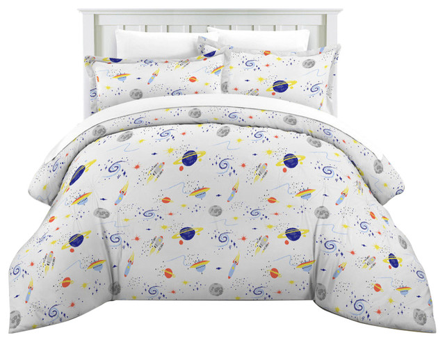 Lullaby Bedding Space Printed Comforter Set Contemporary Kids Comforters By Pointehaven - Queen Size Rocket Ship Bedding Lullaby Bedding Space Printed Comforter Set Contemporary Kids Comforters By Pointehaven - Queen Size Rocket Ship Bedding