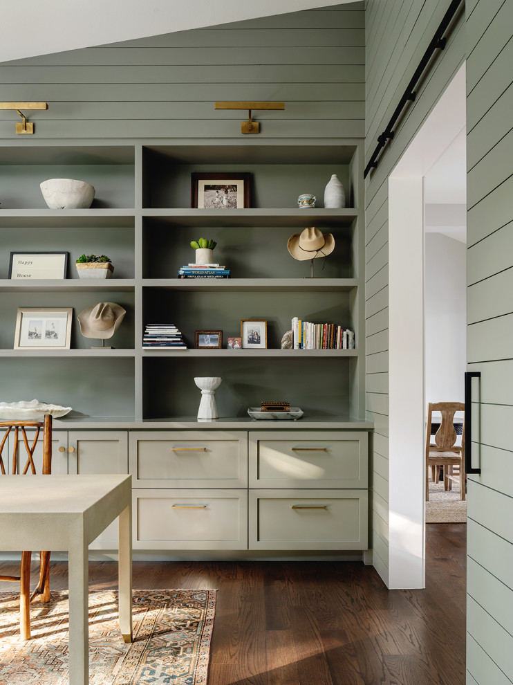 Transitional home office photo in Austin