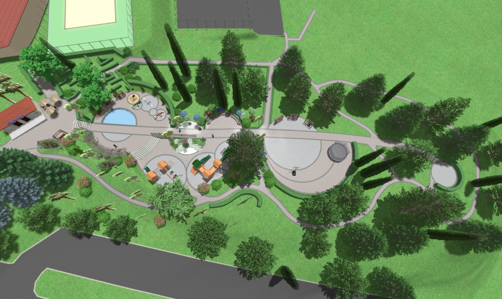 Детская площадка для санатория.