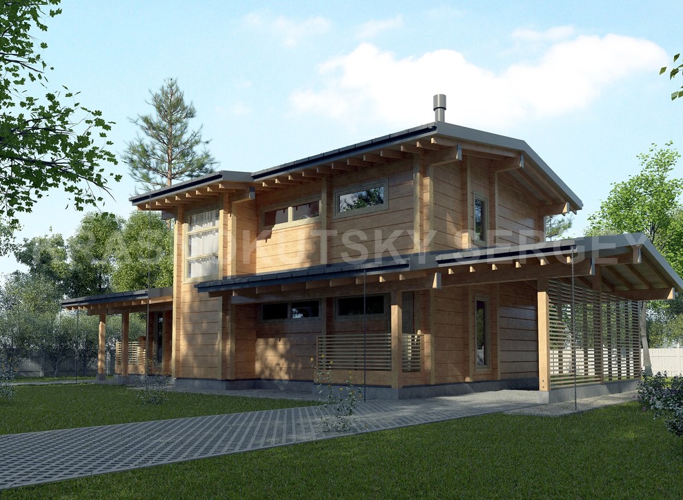 ДОМ ИЗ КЛЕЕНОГО БРУСА VILLA GERBERA