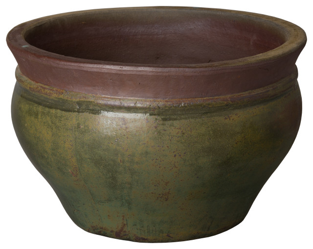 17" Cabbage Planter Farmhouse Indoor Pots And Planters by