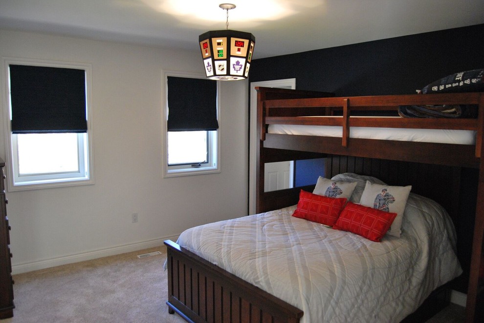 Photo of a traditional bedroom in Toronto.