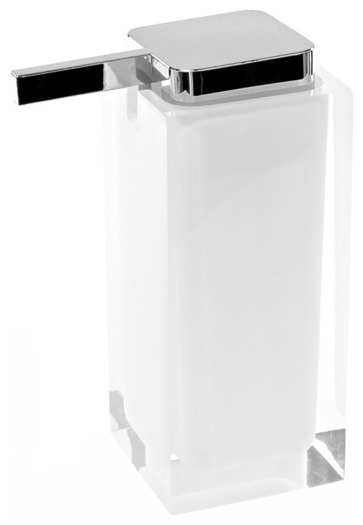 Square Countertop Soap Dispenser, White