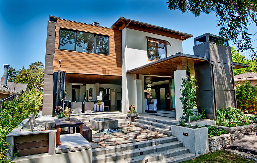 This is an example of a contemporary home design in Los Angeles.