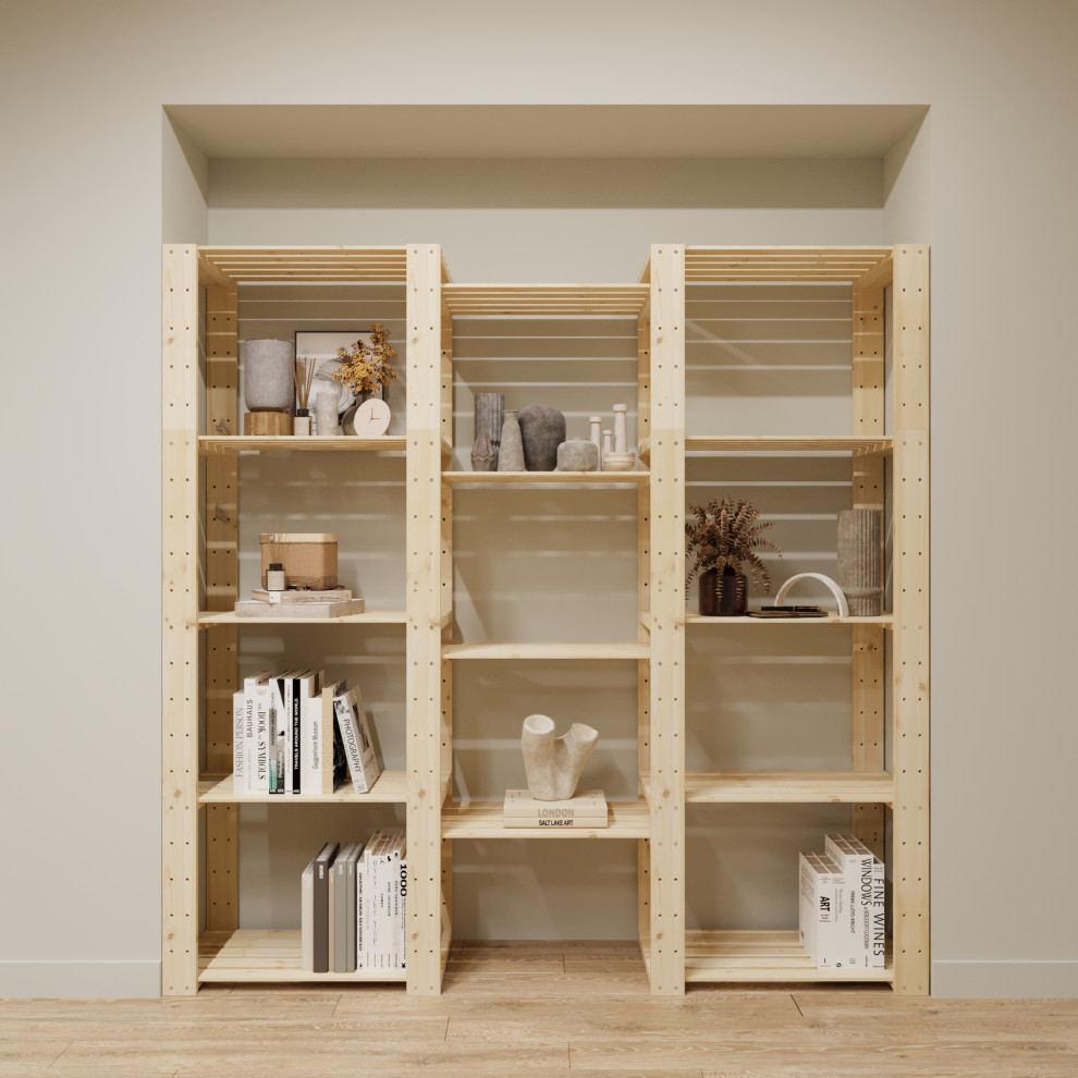 Стеллаж деревянный БОР 1 / Стеллажная система