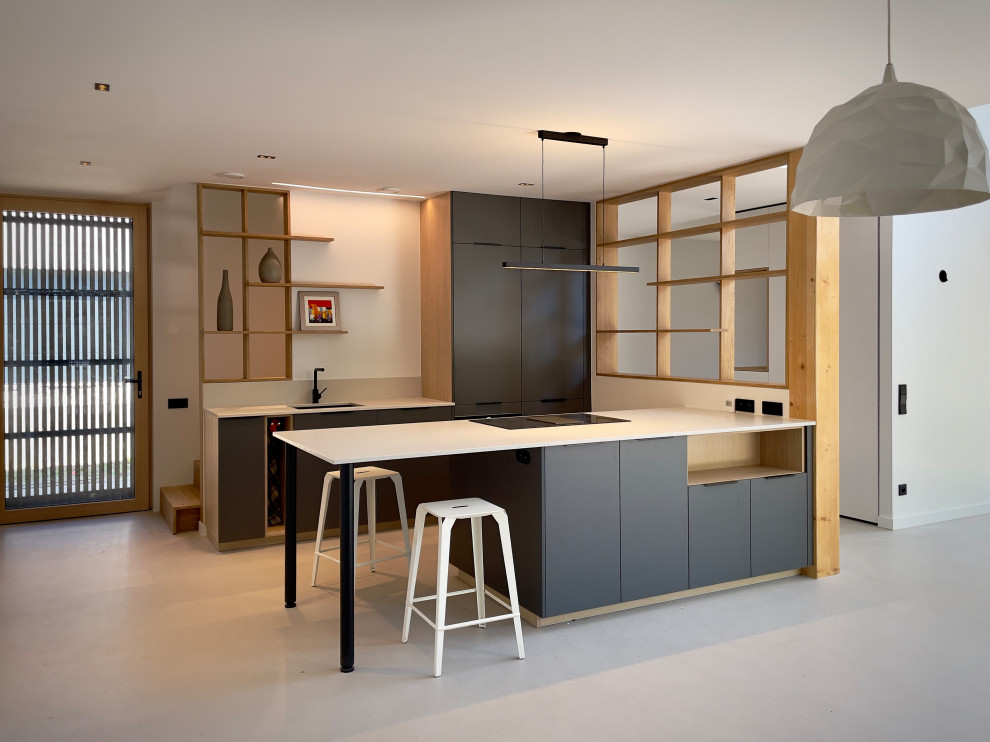 (En cours) Maison ossature bois mixte enduit, bardage bois