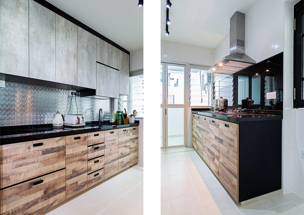 Inspiration for an industrial kitchen in Singapore.