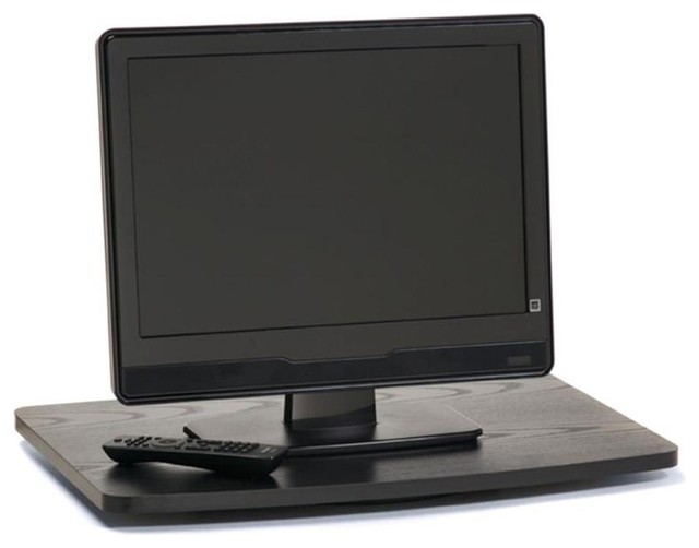 Single Tier Swivel TV Turntable Contemporary Entertainment Centers