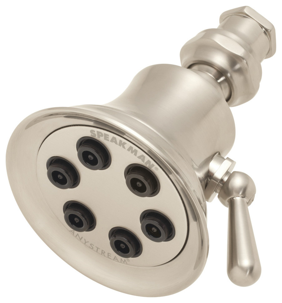 Retro Anystream 6Jet Shower Head Transitional Showerheads And Body