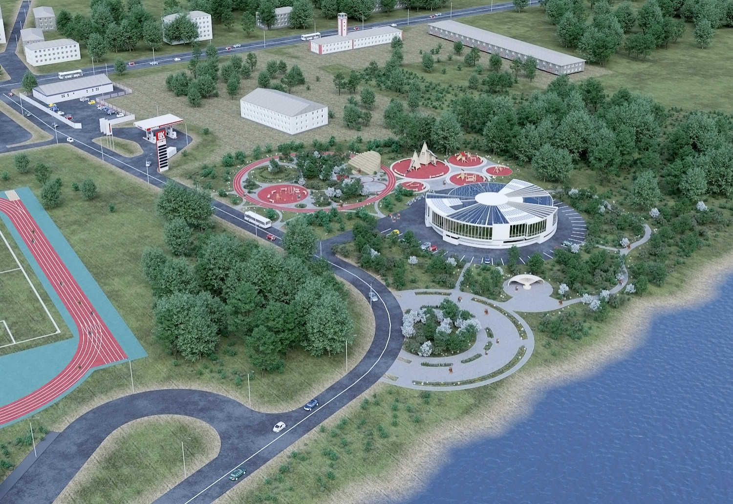 Визуализация & Ландшафтный дизайн с оранжерея