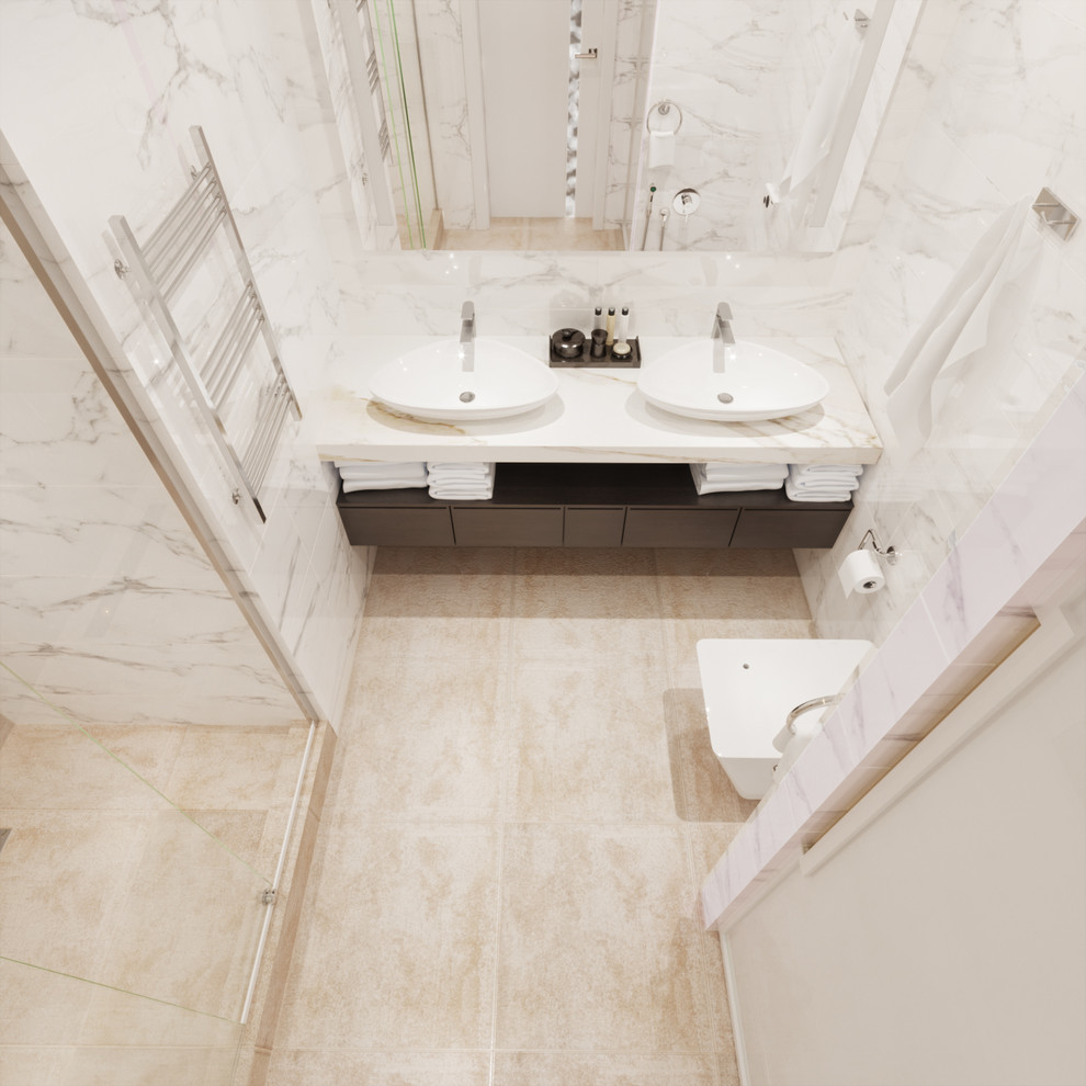 Интерьер ванной комнаты от @wellhome.pro_design