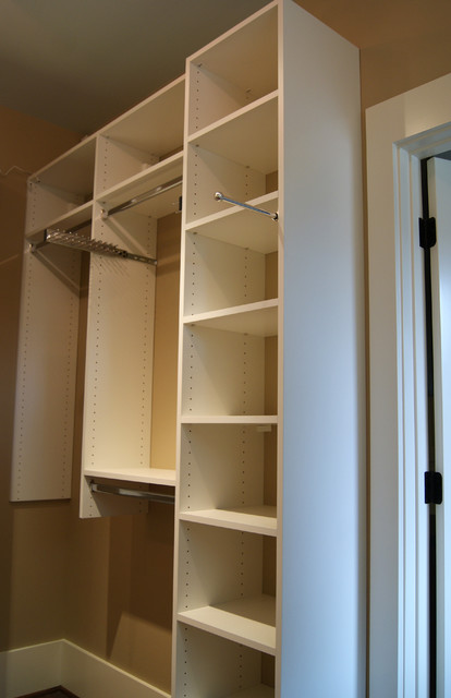 Elegant His & Her Closets | SpaceManager Closets contemporary-foervaring-och-garderob