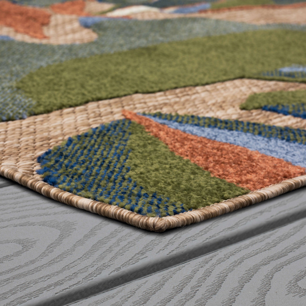 Karastan Rugs North Shore Area Rug, 7' 10" x 10' Tropical Outdoor Rugs by Mohawk Home Houzz