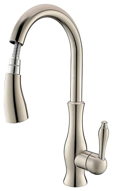 Moravia Deck Mounted Kitchen Sink Faucet With Pull Down Spray Moravia Deck Mounted Kitchen Sink Faucet With Pull Down Spray Brushed Nickel
