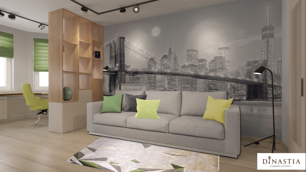 Гостиная с эркерным окном