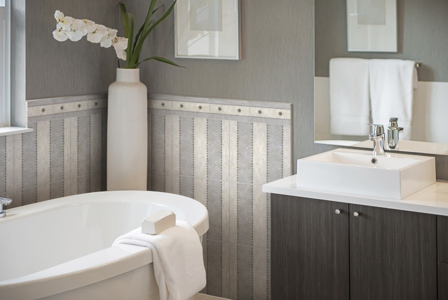 Inspiration for a rustic bathroom remodel in Orange County