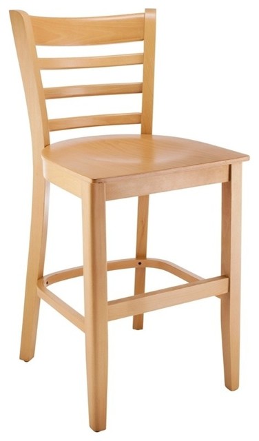 Ladderback Counter Stool Natural with wood seat