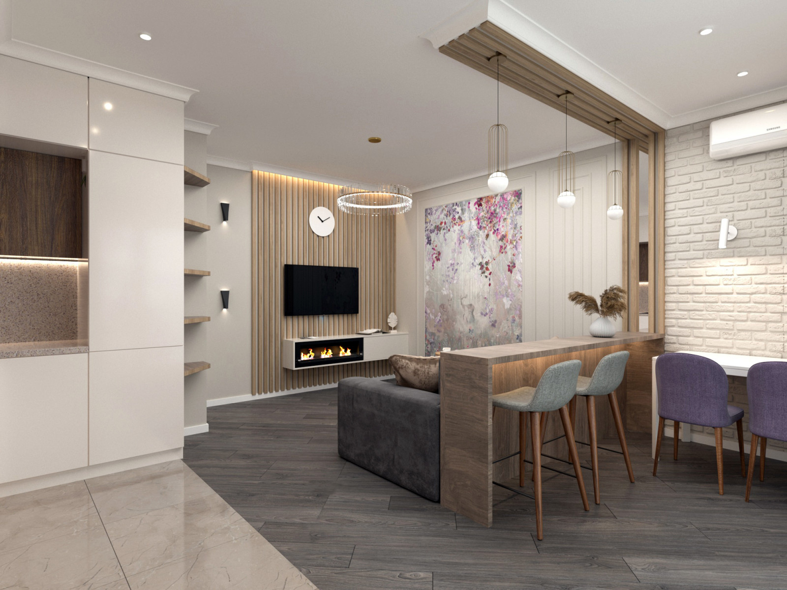 Кухня-гостиная (пос.Северный)