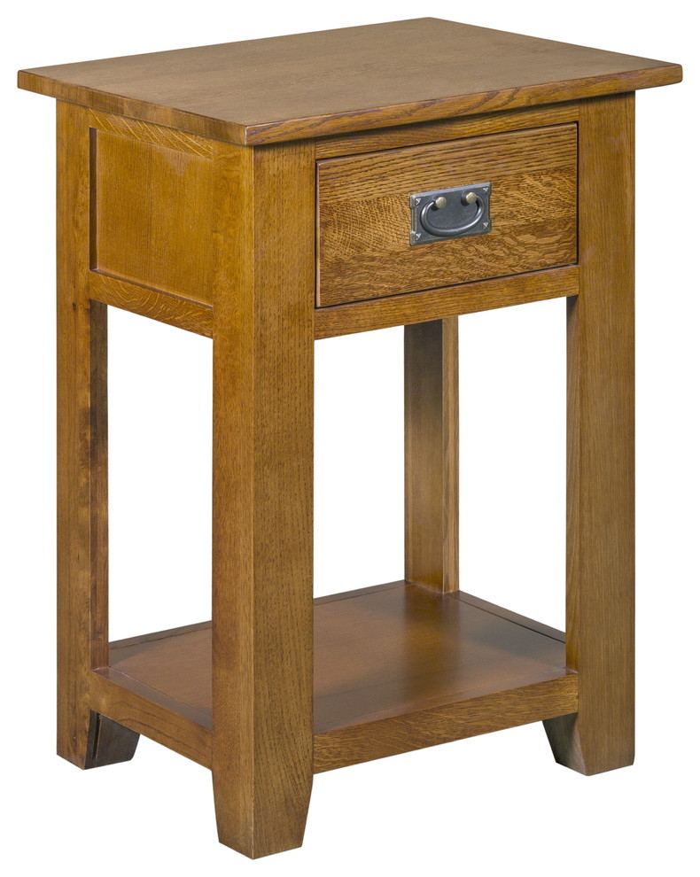 Mission Quarter Sawn White Oak 1 Drawer Nightstand End Table