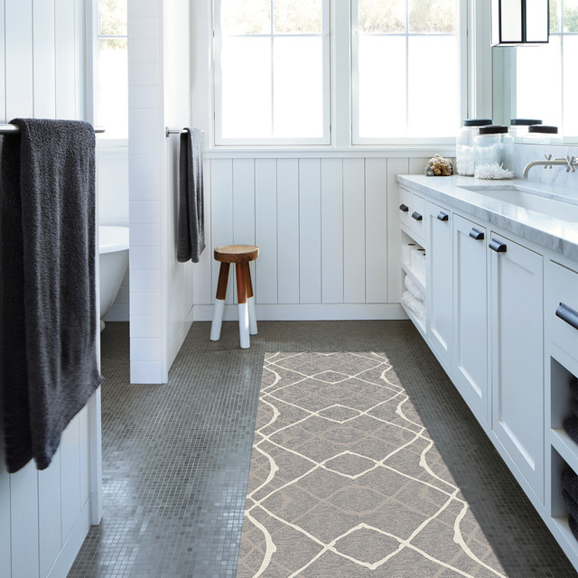 Ruggable Washable Indoor/Outdoor Amara Gray Rug Set, 2.5'x7' Runner