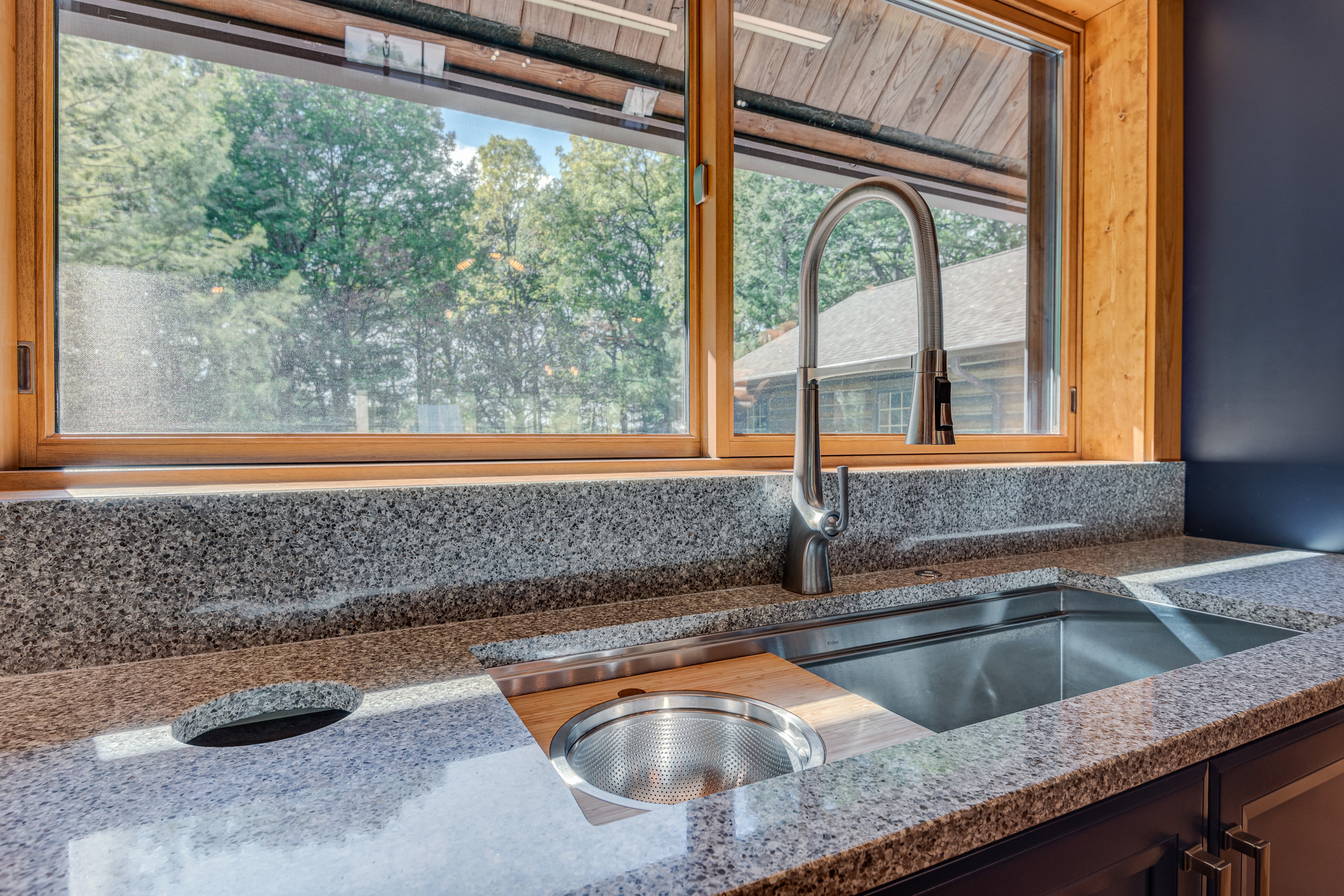 Modern Log Cabin Kitchen