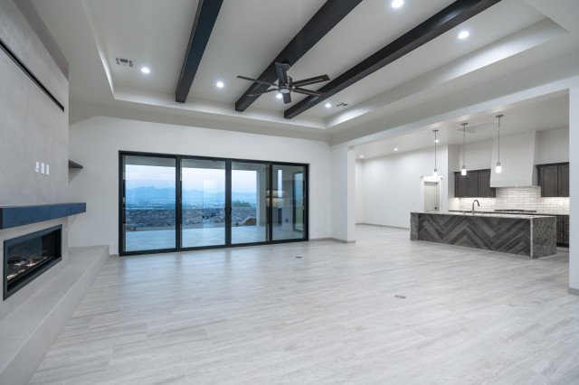 Desert Modern Custom Home modern-living-room