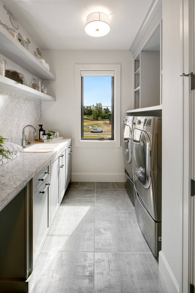 Inspiration for a traditional laundry room in Portland.