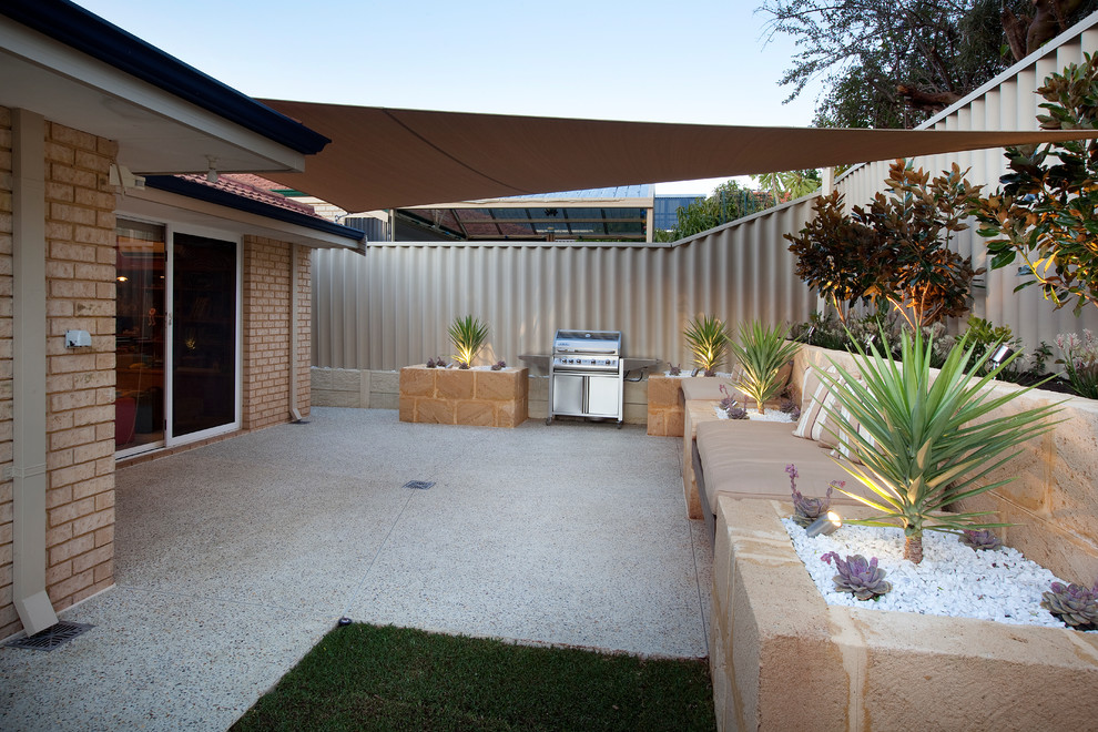 Photo of a mediterranean home design in Perth.