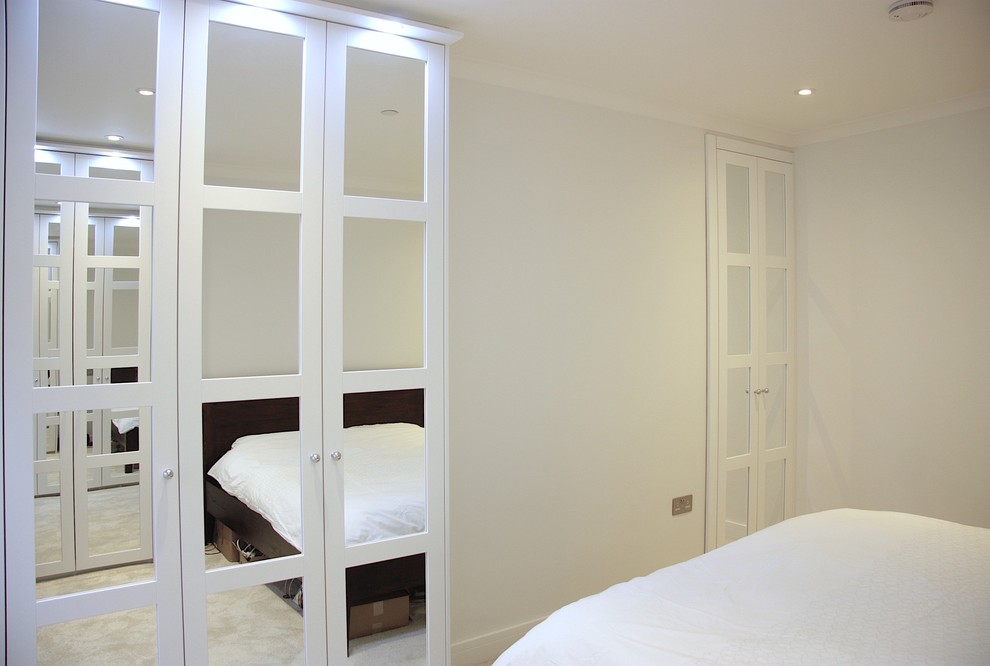 White Lacquered mirror wardrobes