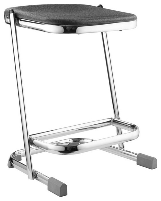 Pemberly Row 22" Ergonomic Modern Metal Elephant ZStool in Black