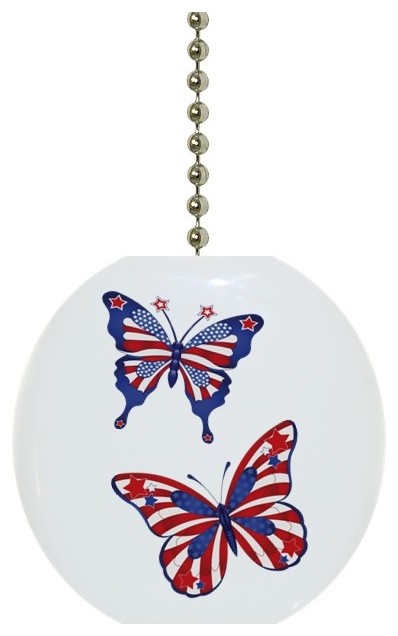 Americana Butterflies Ceiling Fan Pull Traditional Ceiling Fan