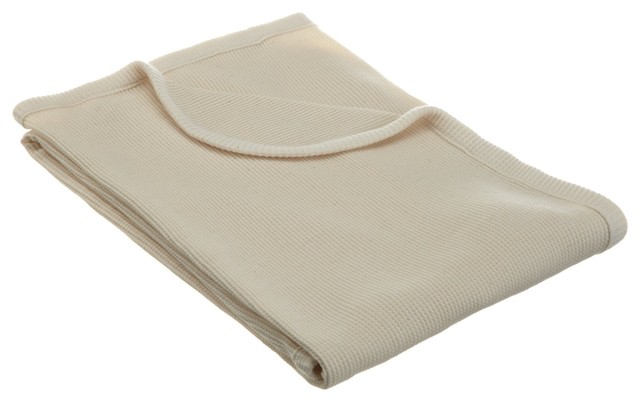 American Baby Company Organic Cotton Thermal Blanket, Natural