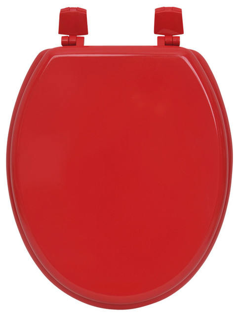 Oval Elongated Toilet Seat Solid Color Wood, - Modern - Toilet Seats