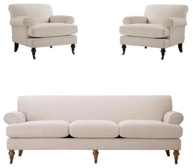 Jennifer Taylor Home 2 Piece Sofa Set with Chesterfield Sofa Tufted and Accent Arm Chair